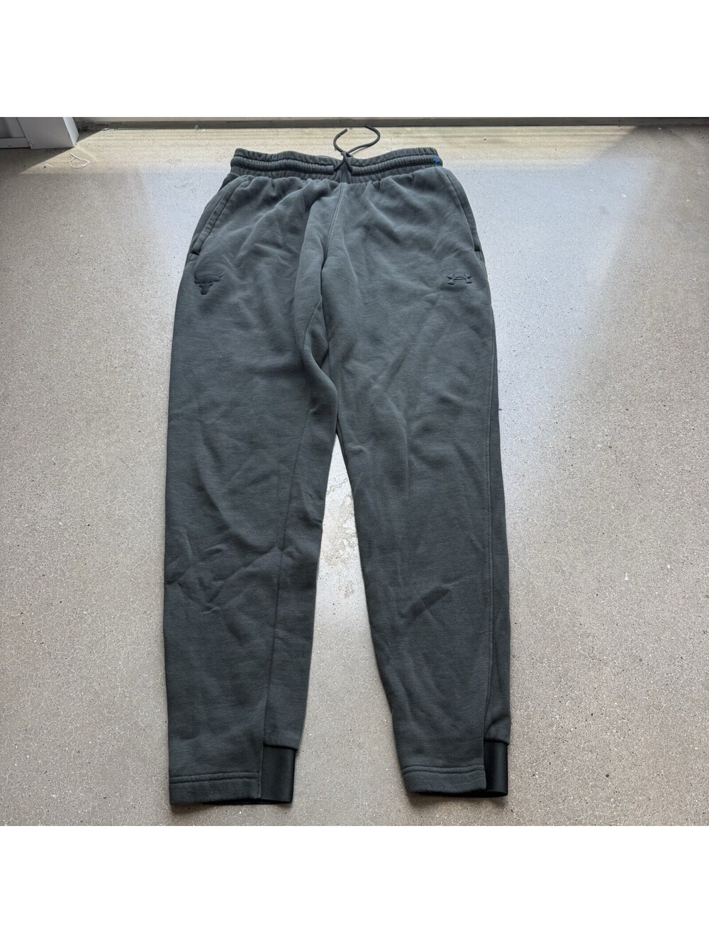 Under Armour Project Rock Charged Joggers Sweatpants Mens M Green Zip Pocket
